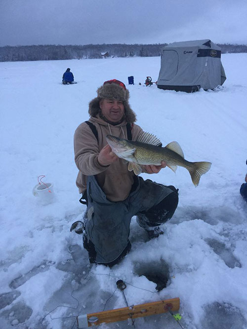 Ice Fishing for Walleye & Jumbo Perch on Lake Gogebic in Michigan's